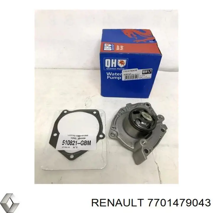 Pompa chłodząca wodna Renault (RVI) 7701479043