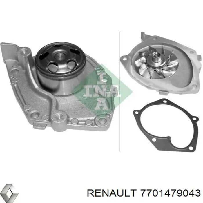 Pompa chłodząca wodna Renault (RVI) 7701479043 cena, od 61,84 USD