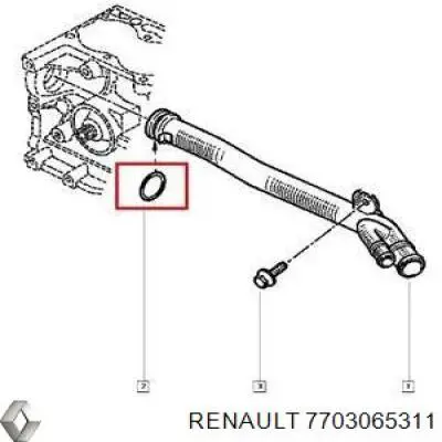 Uszczelniacz króćca pompy Renault (RVI) 7703065311 cena, od 3,55 USD