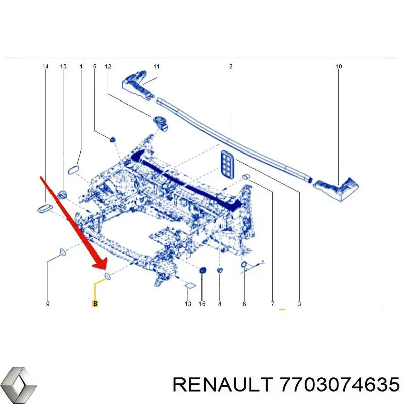 Wkładka dna nadwozia Renault Koleos (HY0)