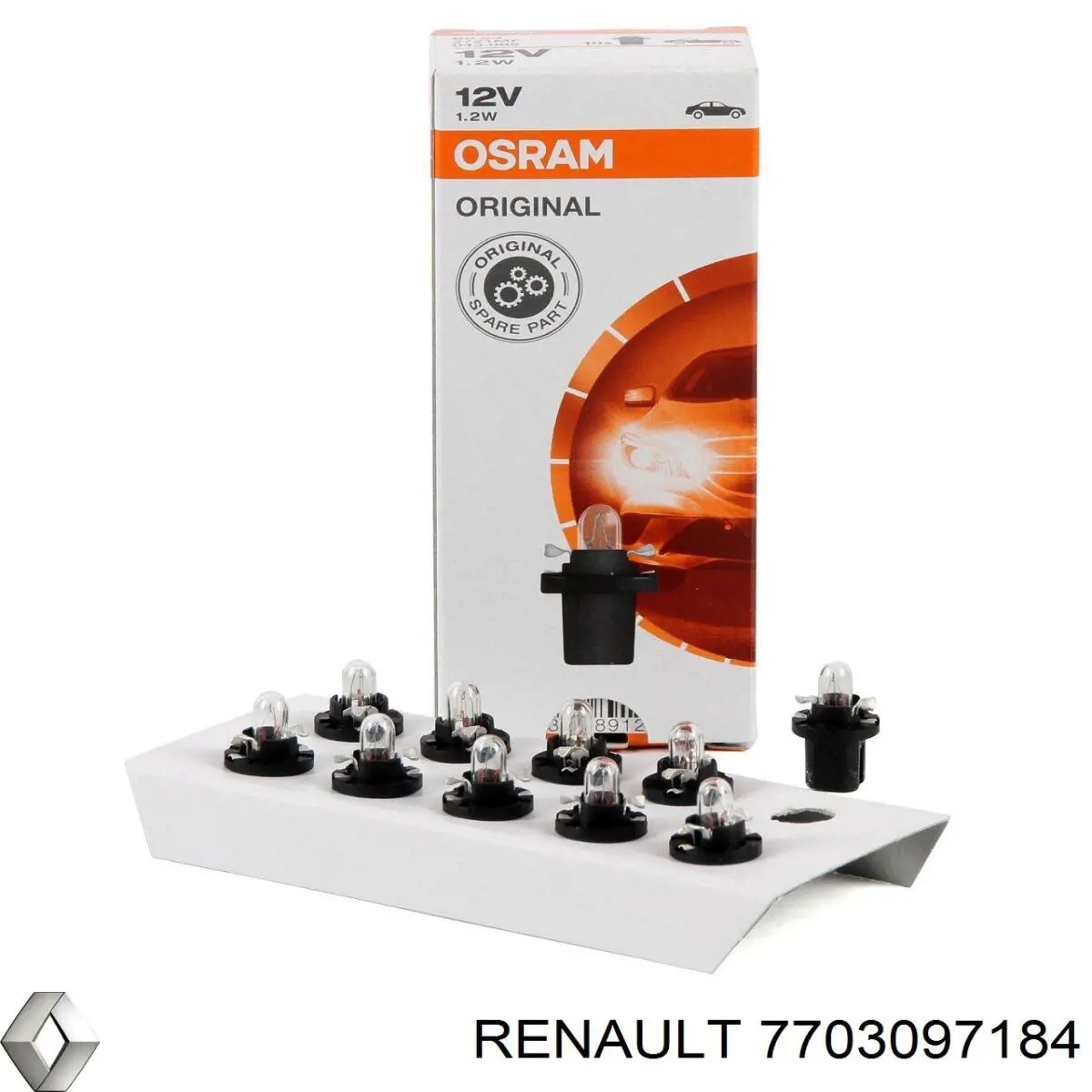 Żarówka deski rozdzielczej Renault (RVI) 7703097184 cena, od 0,84 USD