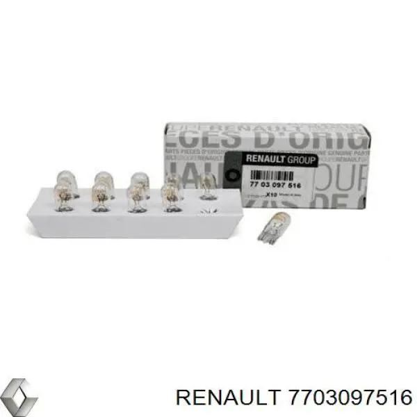 Żarówka oświetlenia wnętrza/kabiny Renault (RVI) 7703097516 cena, od 0,56 USD