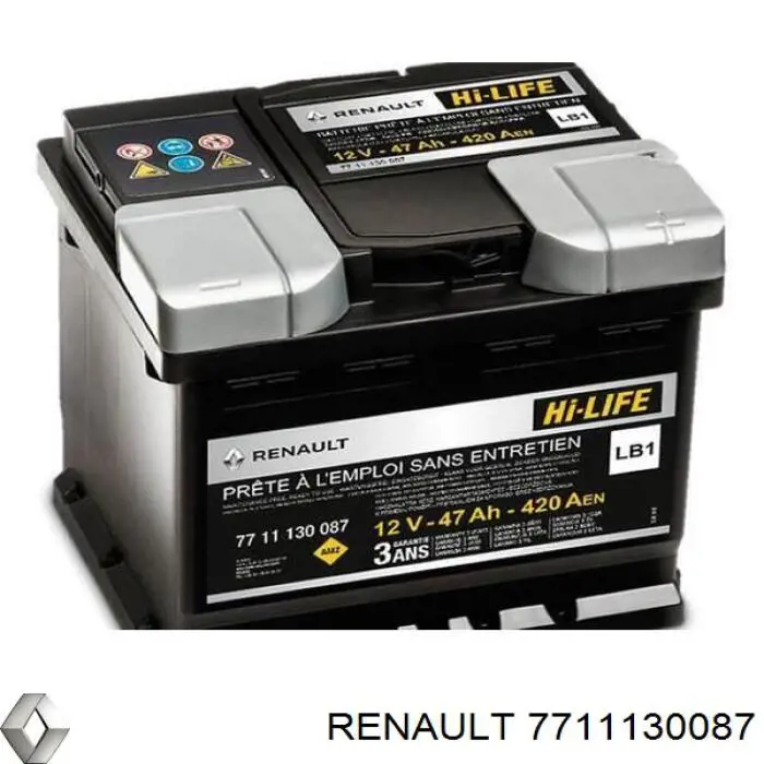 Do koszyka 7711130087 Renault (RVI) Bateria (akumulator)