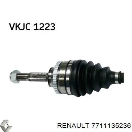 Półoś napędowa przednia prawa Renault (RVI) 7711135236 cena, od 71,63 USD