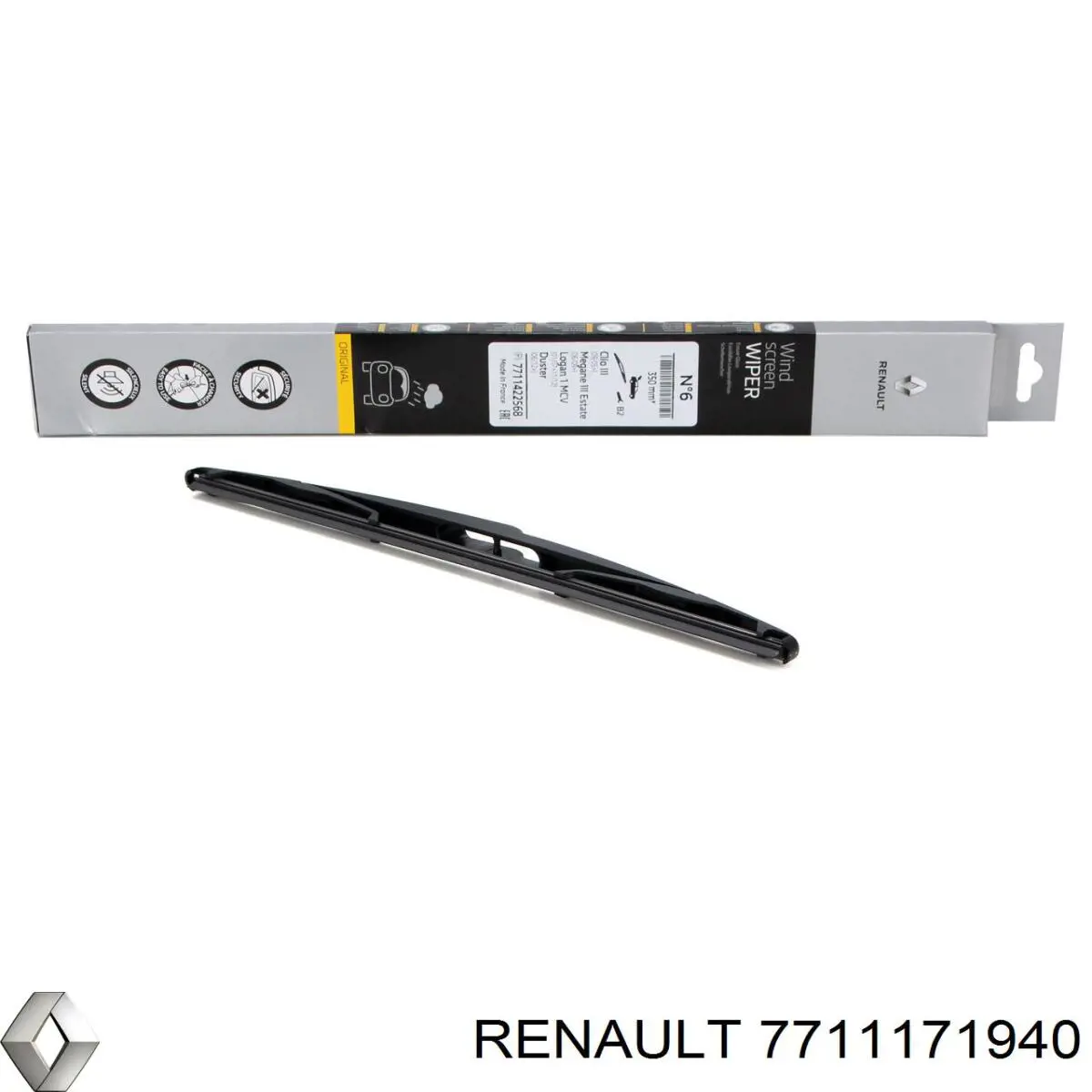Do koszyka 7711171940 Renault (RVI) Pióro wycieraczki szyby tylnej