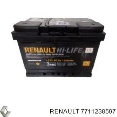 Do koszyka 7711238597 Renault (RVI) Bateria (akumulator)