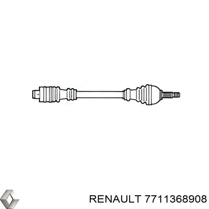 Do koszyka 7711368908 Renault (RVI) Półoś napędowa przednia prawa