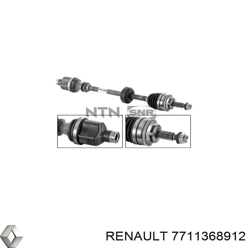 7711368912 Renault (RVI) Półoś napędowa przednia prawa