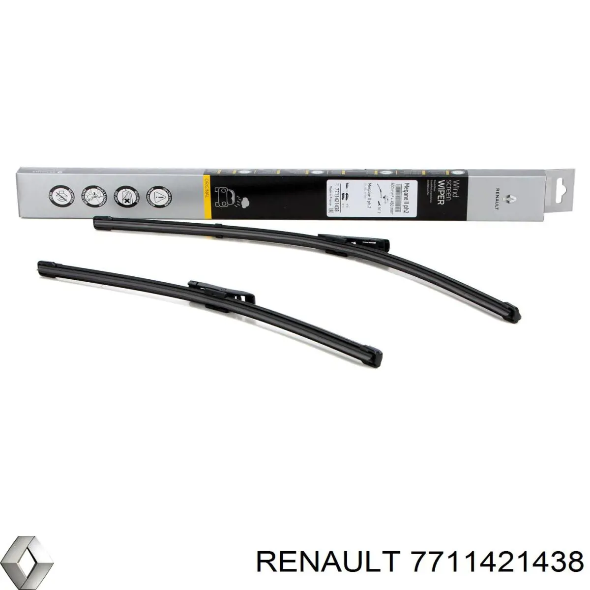 Pióro wycieraczki szyby przedniej, zestaw (2 szt.) Renault (RVI) 7711421438 cena, od 27,15 USD