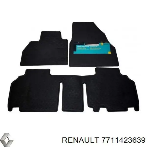 Dywaniki przód+tył, komplet do Renault Kangoo II FW0