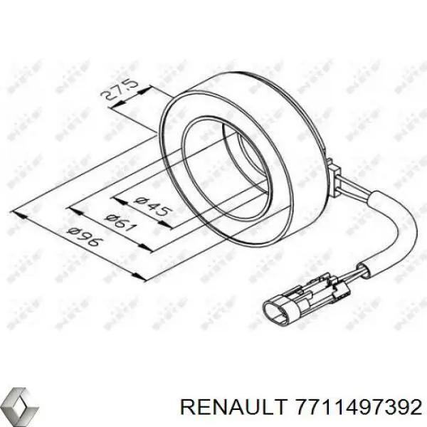 Sprężarka klimatyzacji Renault (RVI) 7711497392 cena, od 313,92 USD