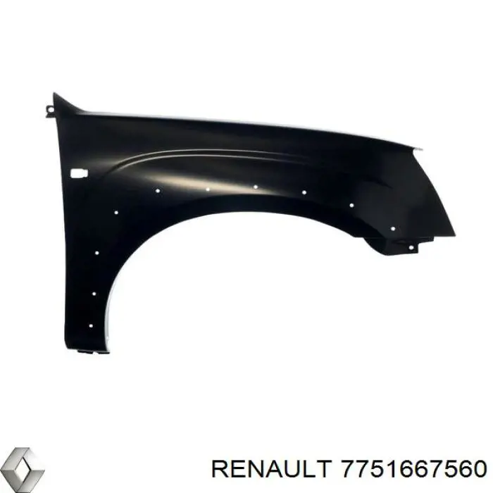 Błotnik przedni prawy Renault (RVI) 7751667560 cena, od 95,51 USD