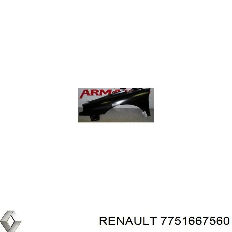 7751667560 Renault (RVI) Błotnik przedni prawy