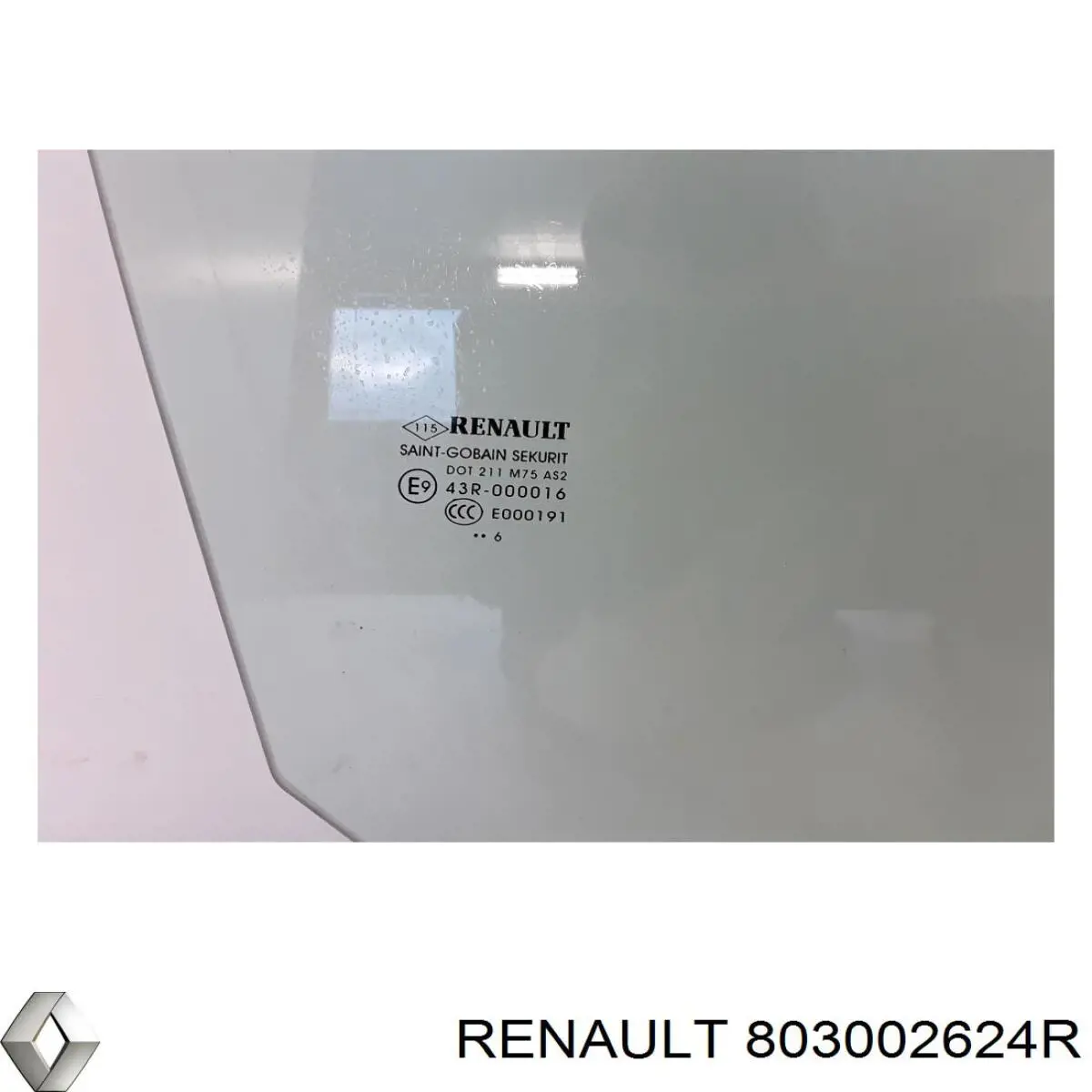 Szyba drzwi prawych przednich Renault (RVI) 803002624R cena, od 117,64 USD