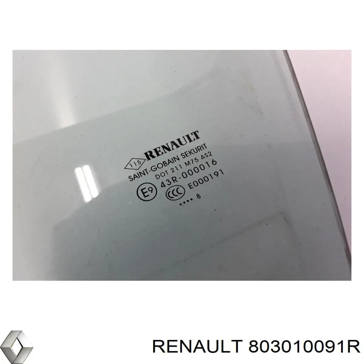Do koszyka 803010091R Renault (RVI) Szyba drzwi lewych przednich