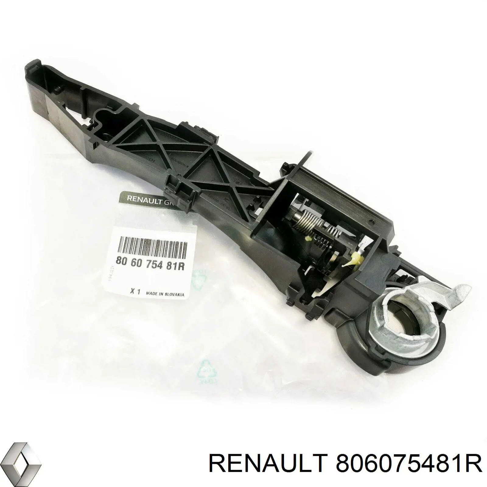 Do koszyka 806075481R Renault (RVI) Pałąk zewnętrznej klamki drzwi przednich lewej