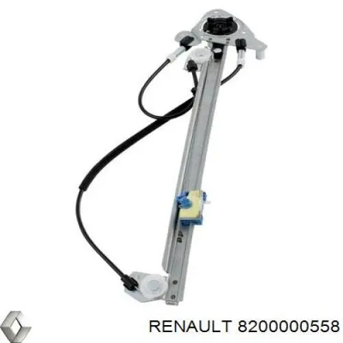 Mechanizm podnoszenia szyby drzwi tylnych prawych 8200000558 Renault (RVI)