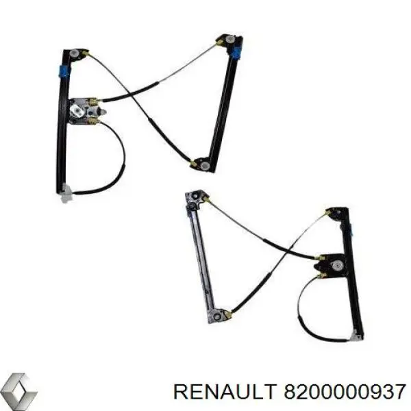 Mechanizm podnoszenia szyby drzwi przednich lewych Renault (RVI) 8200000937 cena, od 81,75 USD