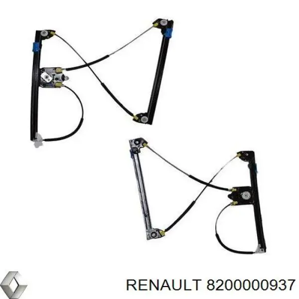 Do koszyka 8200000937 Renault (RVI) Mechanizm podnoszenia szyby drzwi przednich lewych