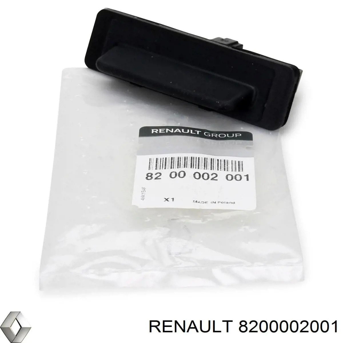 Klamka bagażnika (drzwi 3/5 tylnych) zewnętrzna Renault (RVI) 8200002001 cena, od 33,32 USD