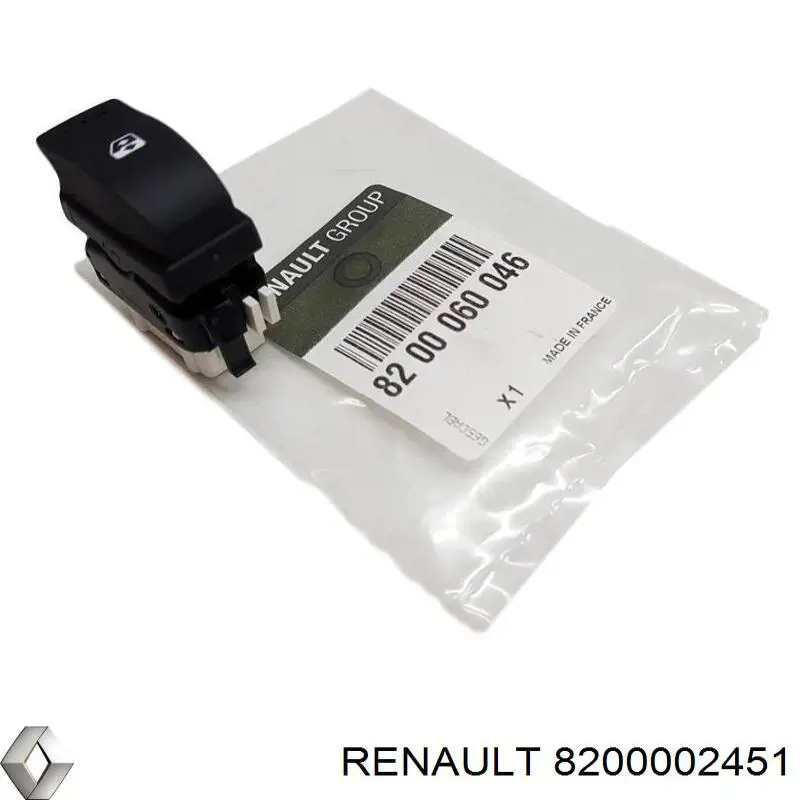 Włącznik przyciskowy podnośnika szyby tylny Renault (RVI) 8200002451 cena, od 22,02 USD