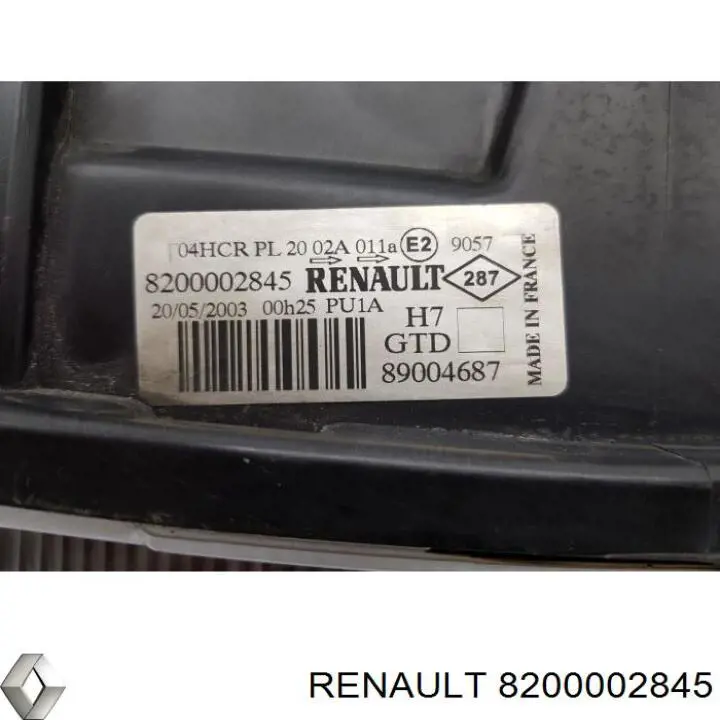 Do koszyka 8200002845 Renault (RVI) Reflektor lewy