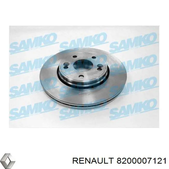 Do koszyka 8200007121 Renault (RVI) Tarcza hamulcowa przednia