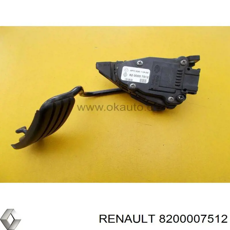 Pedał przyspieszenia (gazu) Renault (RVI) 8200007512
