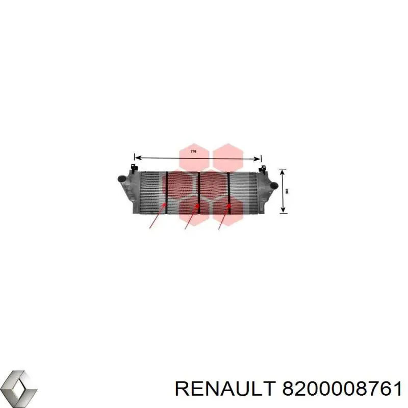 8200008761 Renault (RVI) Chłodnica intercoolera
