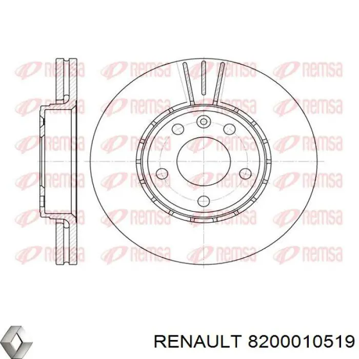 Tarcza hamulcowa przednia Renault (RVI) 8200010519 cena, od 80,35 USD