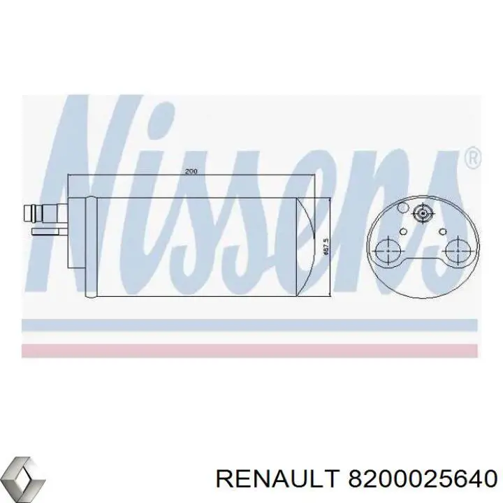8200025640 Renault (RVI) Osuszacz klimatyzacji
