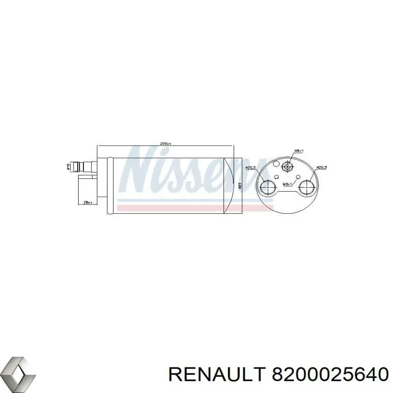 Do koszyka 8200025640 Renault (RVI) Osuszacz klimatyzacji