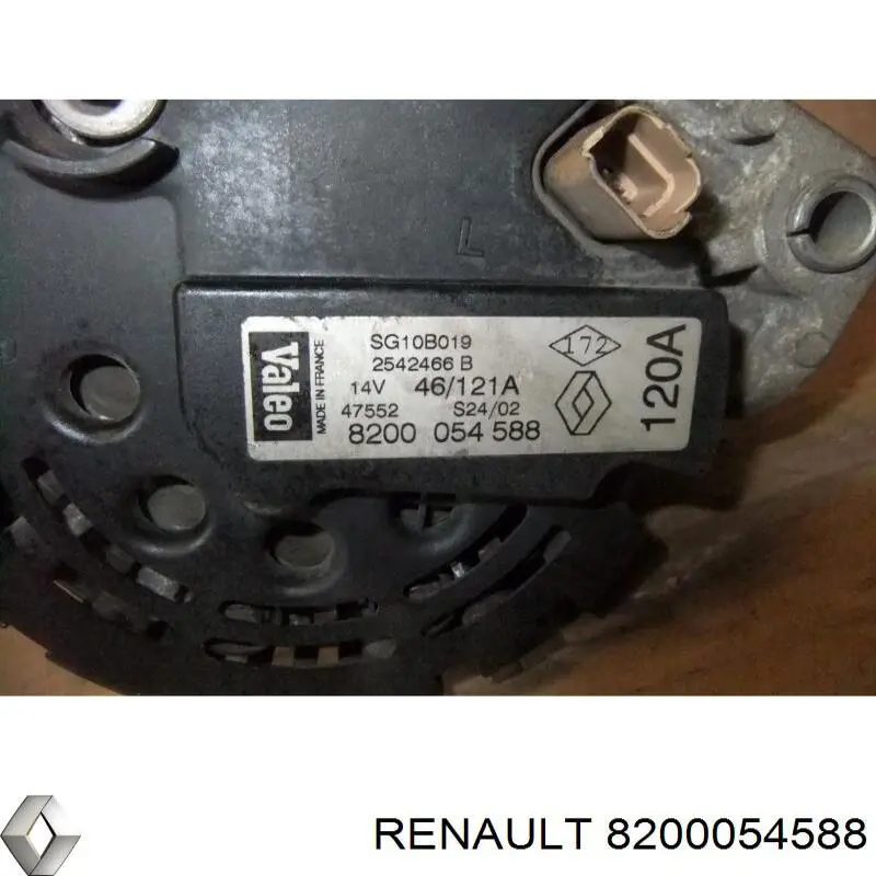 Do koszyka 8200054588 Renault (RVI) Alternator