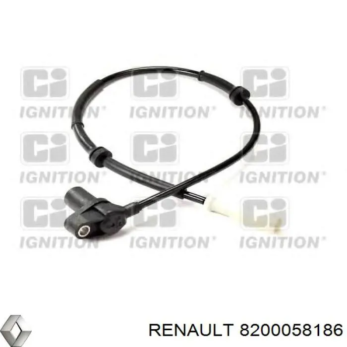 Czujnik ABS przedni Renault (RVI) 8200058186 cena, od 29,74 USD