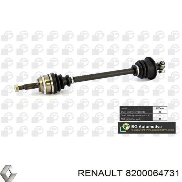 8200064731 Renault (RVI) Półoś napędowa przednia lewa