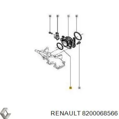8200068566 Renault (RVI) Uszczelka przepustnicy