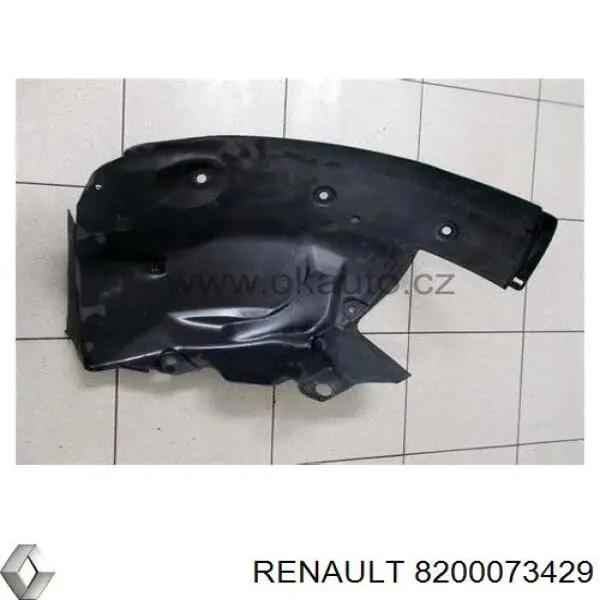 Do koszyka 8200073429 Renault (RVI) Nadkole błotnika przedniego prawe tylne