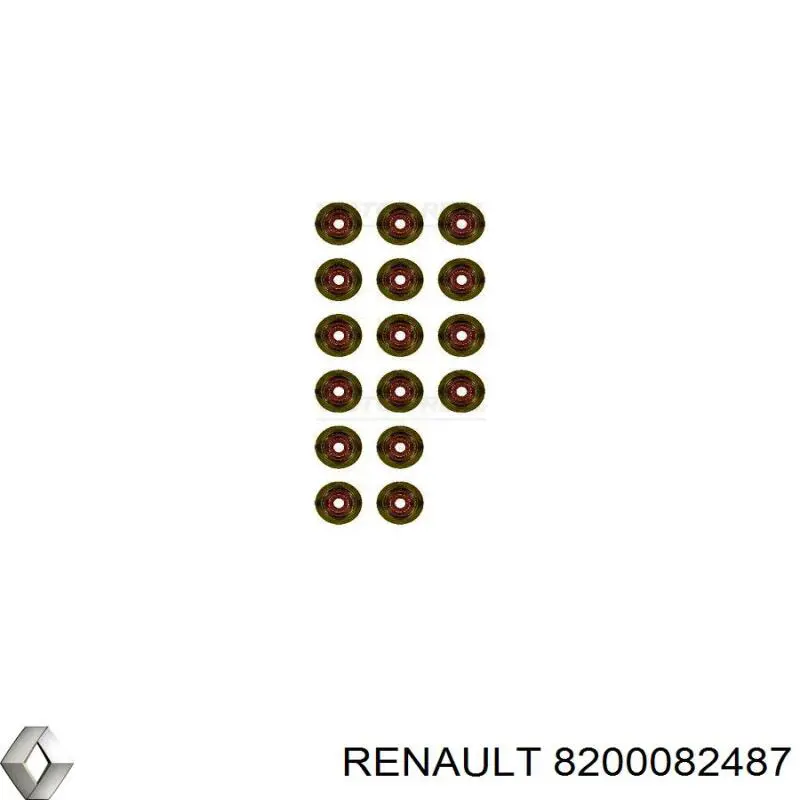Uszczelniacz zaworu dolotowego/wylotowego 8200082487 Renault (RVI)