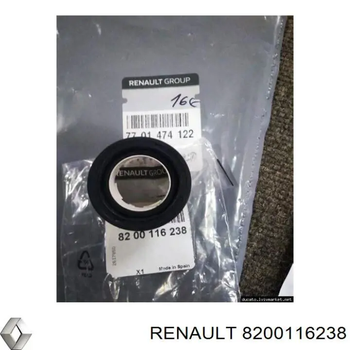 Do koszyka 8200116238 Renault (RVI) Uszczelniacz półosi prawej mostu przedniego