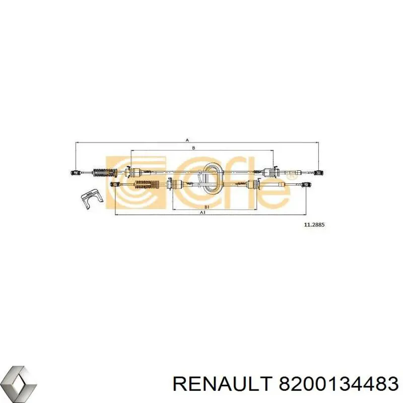 8200134483 Renault (RVI) Linka dźwigni zmiany biegów podwójna