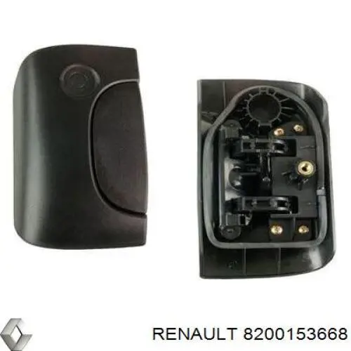 Klamka drzwi tylnych skrzydłowych lewa zewnętrzna Renault (RVI) 8200153668 cena, od 33,66 USD