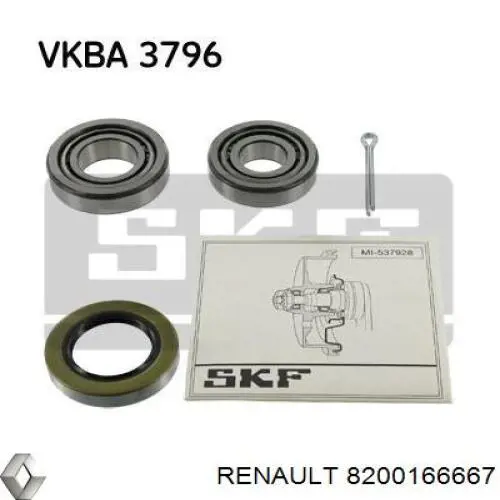 Łożysko skrzyni biegów Renault (RVI) 8200166667 cena, od 27,11 USD