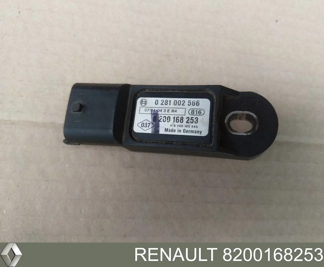 Do koszyka 8200168253 Renault (RVI) Czujnik ciśnienia w kolektorze ssącym, MAP