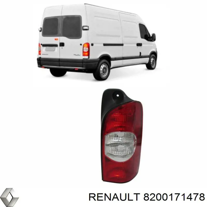 Do koszyka 8200171478 Renault (RVI) Lampa zespolona tylna prawa