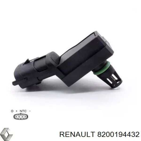 8200194432 Renault (RVI) Czujnik ciśnienia w kolektorze ssącym, MAP