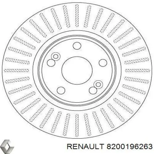 Do koszyka 8200196263 Renault (RVI) Tarcza hamulcowa przednia
