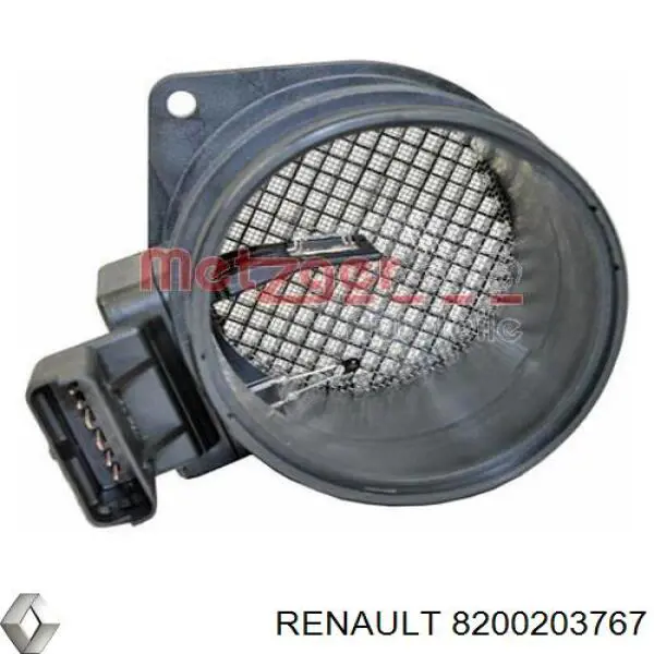 Czujnik przepływu powietrza, przepływomierz powietrza M.A.F. Renault (RVI) 8200203767 cena, od 85,15 USD