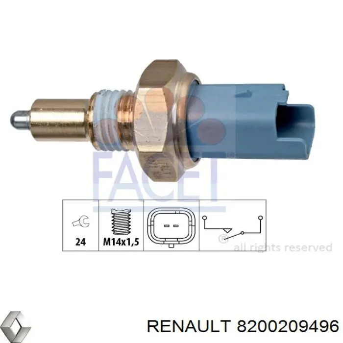 8200209496 Renault (RVI) Czujnik włączania światła cofania