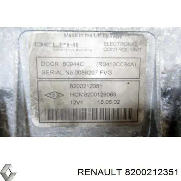 Sterownik silnika do Renault Clio III BR01, CR01