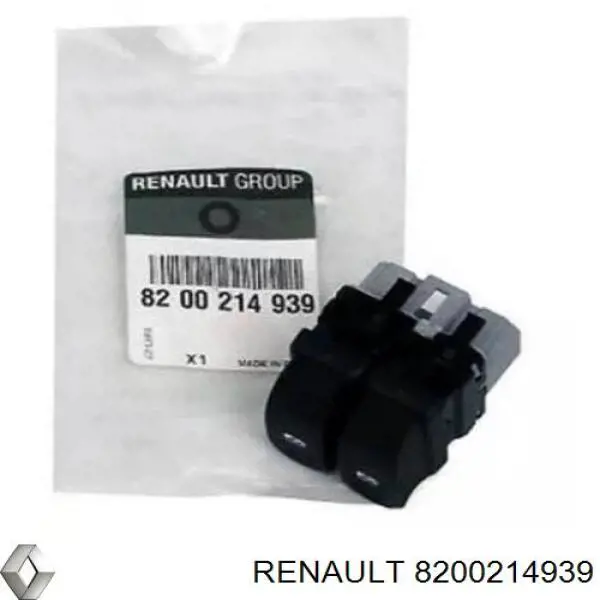 Włącznik przyciskowy podnośnika szyby przedni lewy Renault (RVI) 8200214939 cena, od 39,39 USD